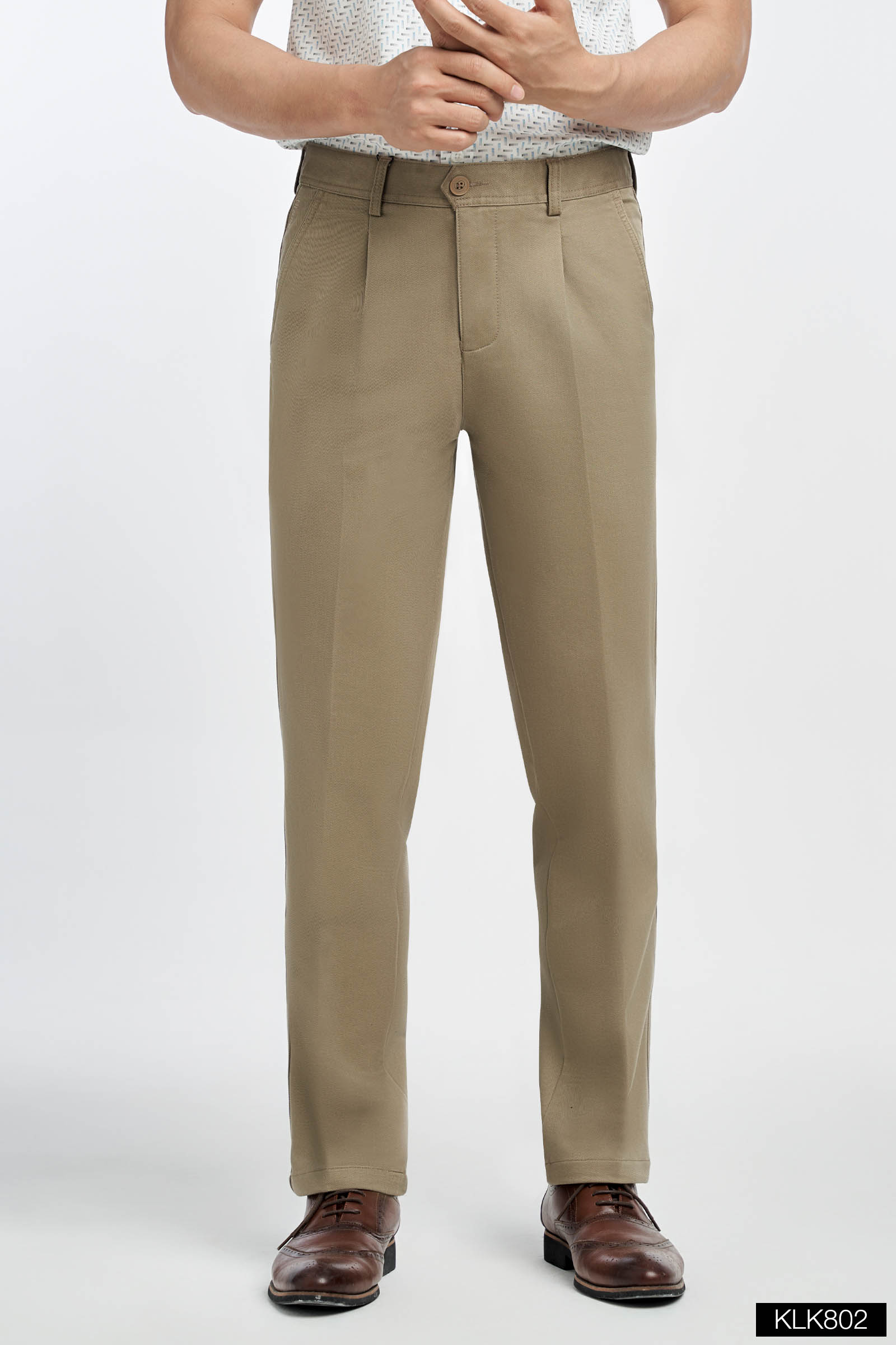 Quần kaki nam dáng trung có ly Bruno - K802