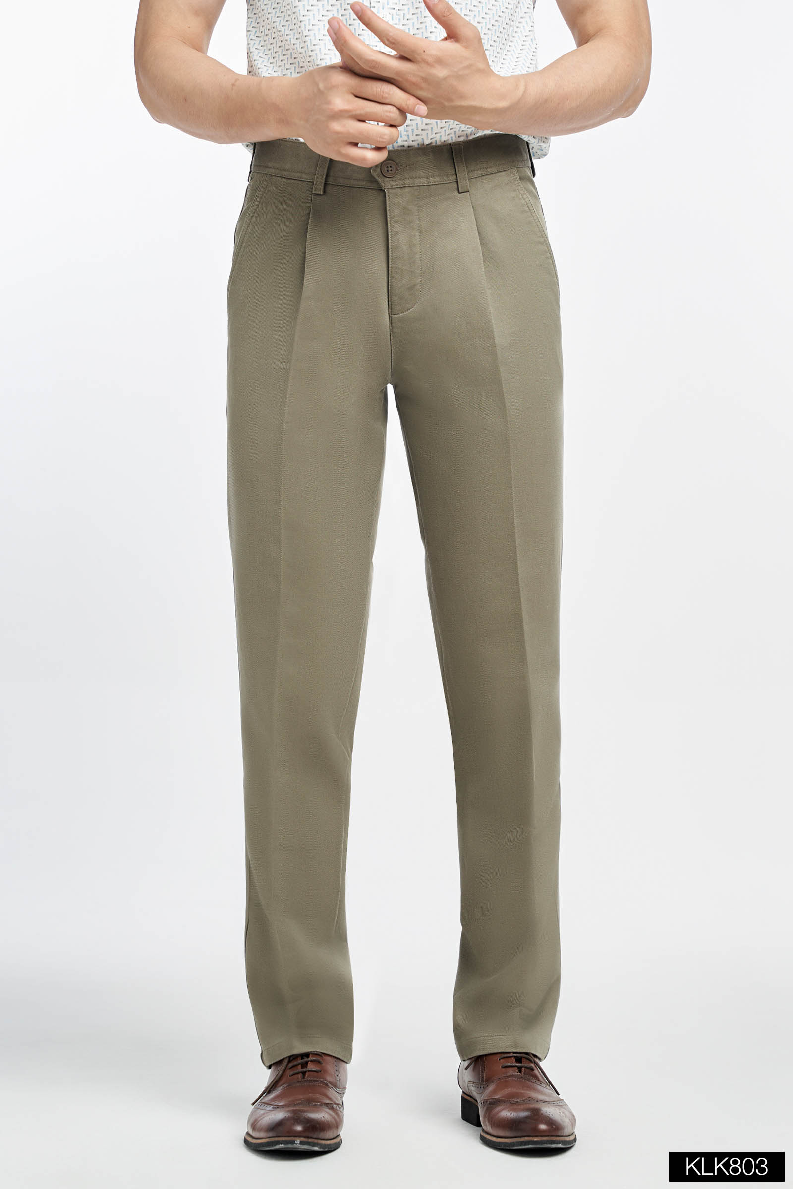 Quần kaki nam dáng trung có ly Bruno - K803