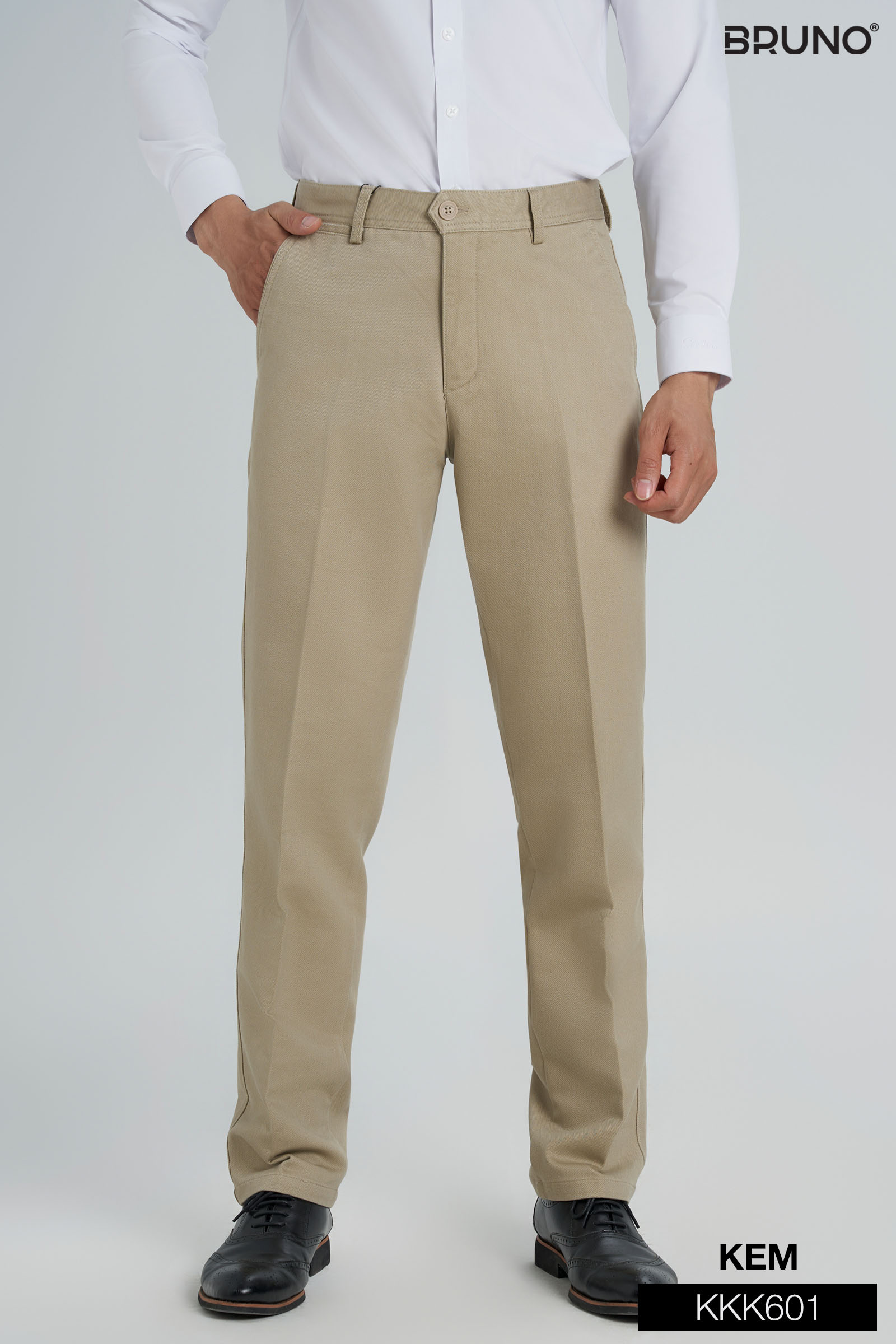 Quần kaki nam dáng trung Bruno - K601