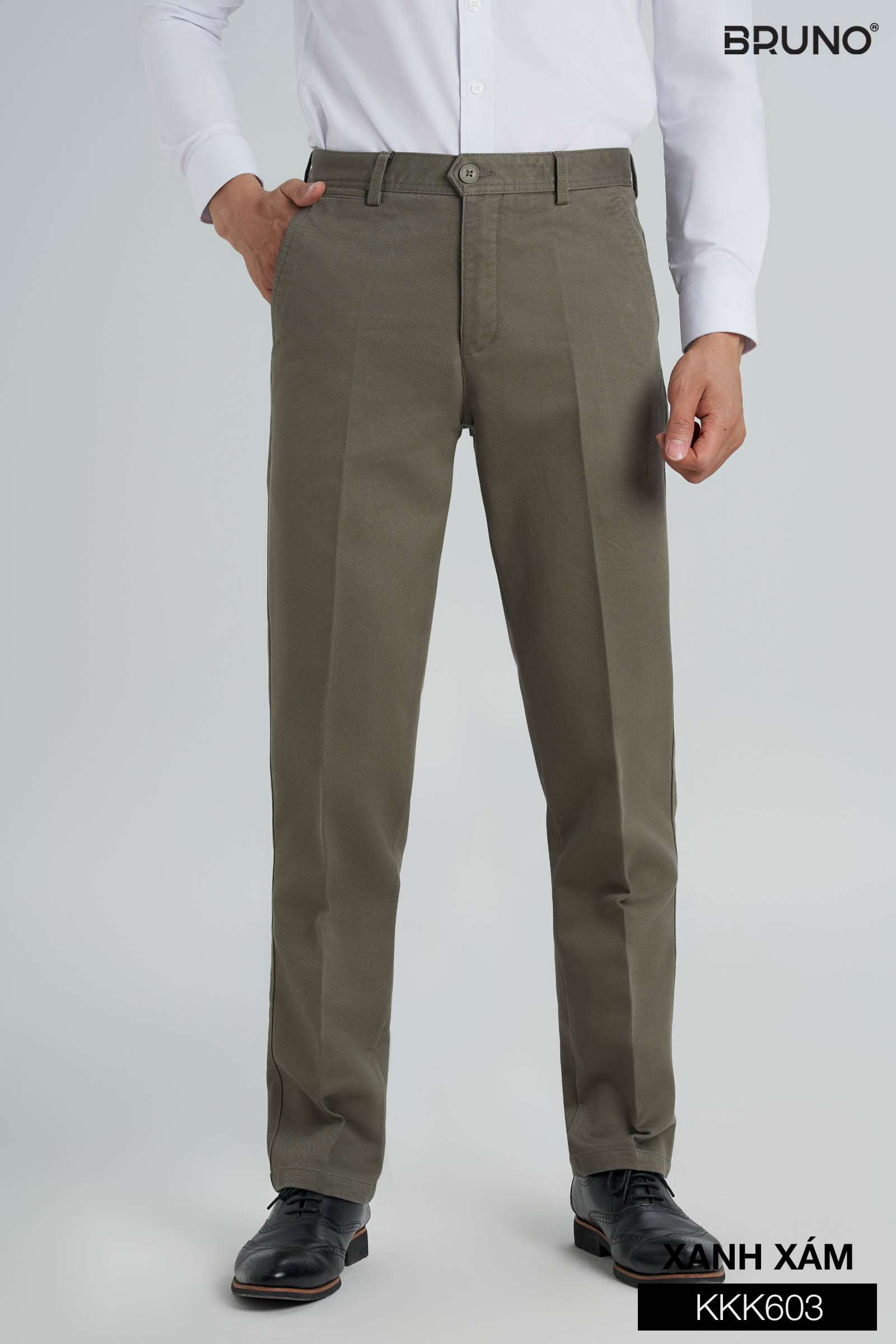 Quần kaki nam dáng trung Bruno - K603