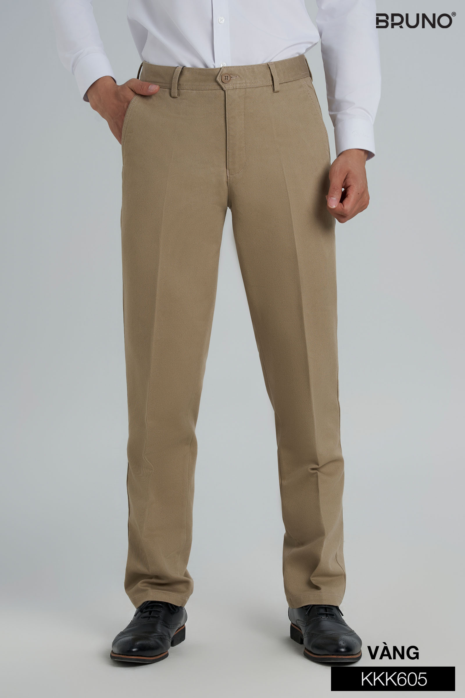 Quần kaki nam dáng trung Bruno - K605