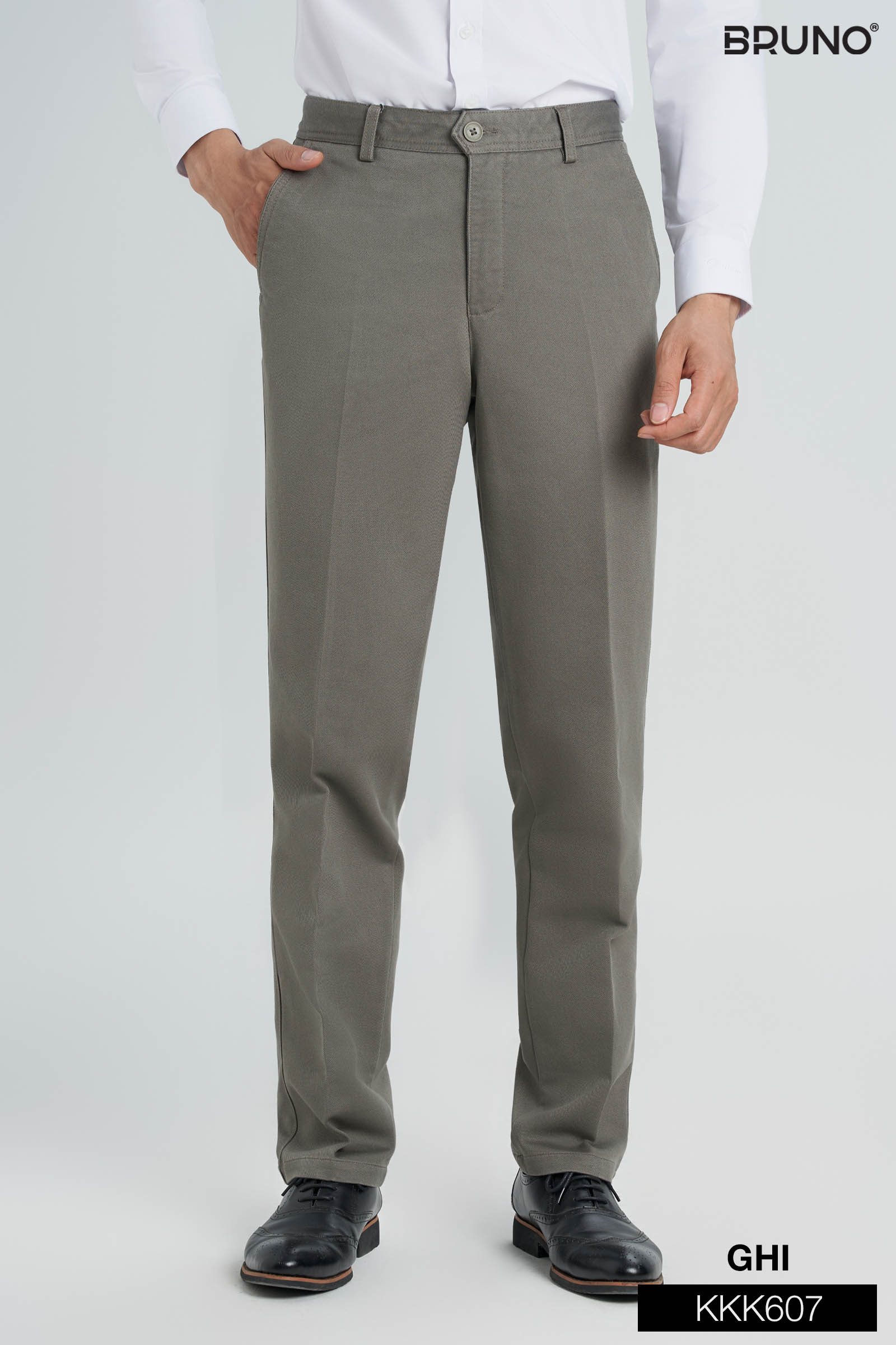 Quần kaki nam dáng trung Bruno - K607