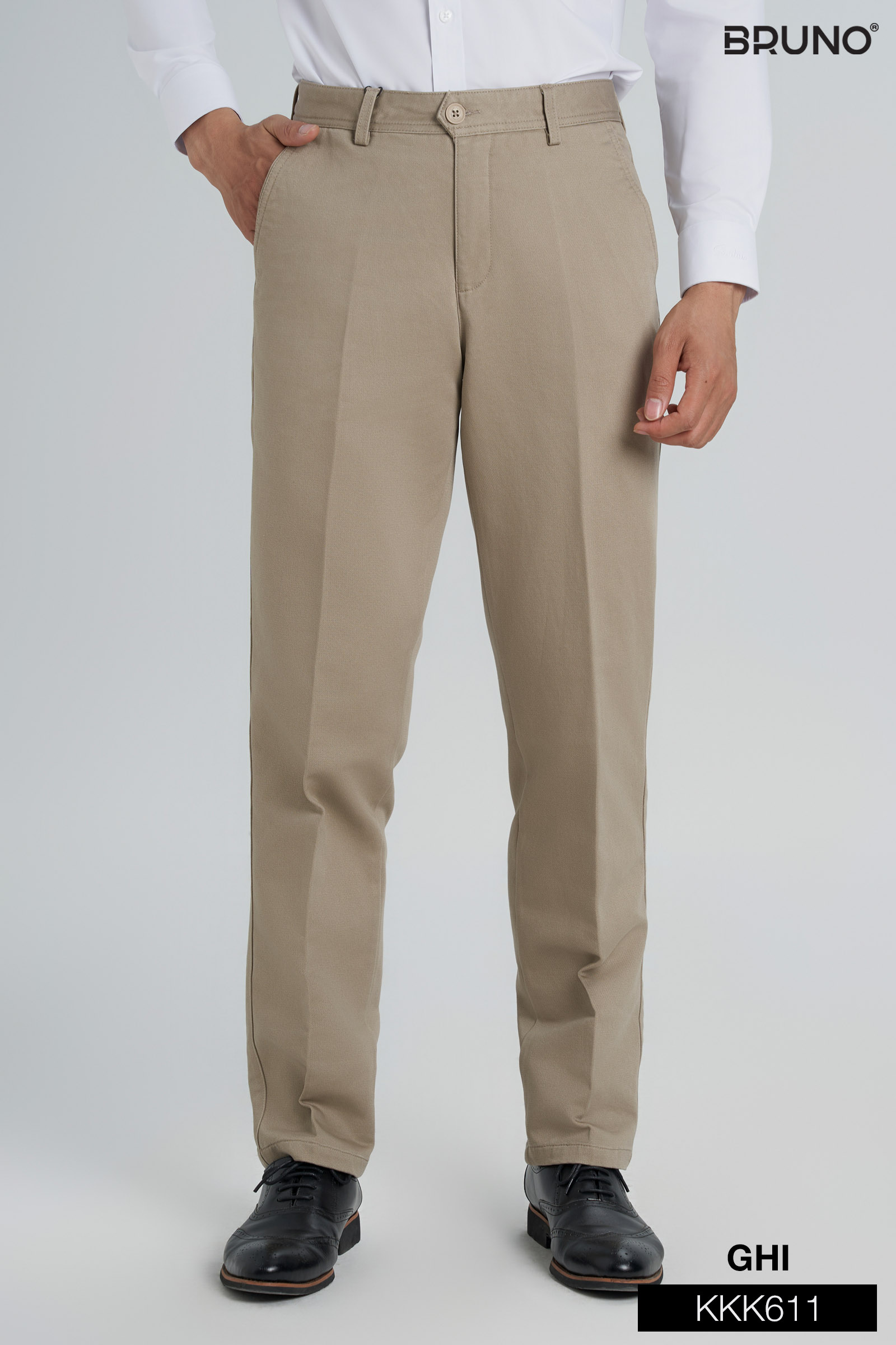 Quần kaki nam dáng trung Bruno - K611